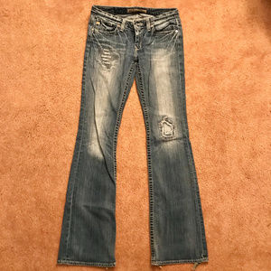 Big Star Sweet Ultra-Low Rise Distressed Jean 27XL